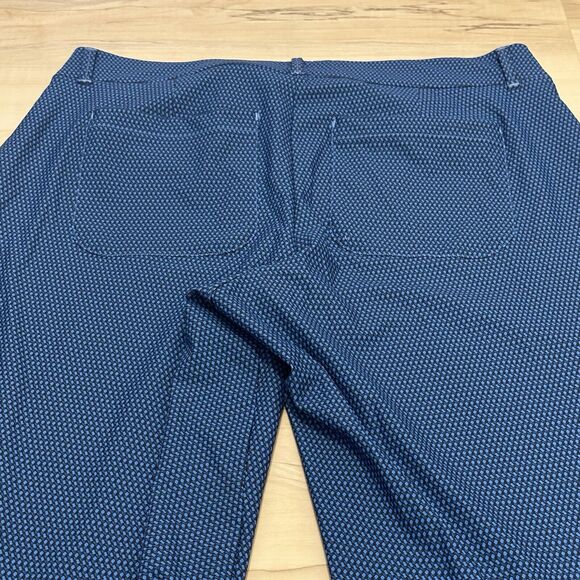 Spanx L Petite Sunshine Solutions Kick Flare Pant Blue Dot Stretch UPF 50 - Picture 4 of 8